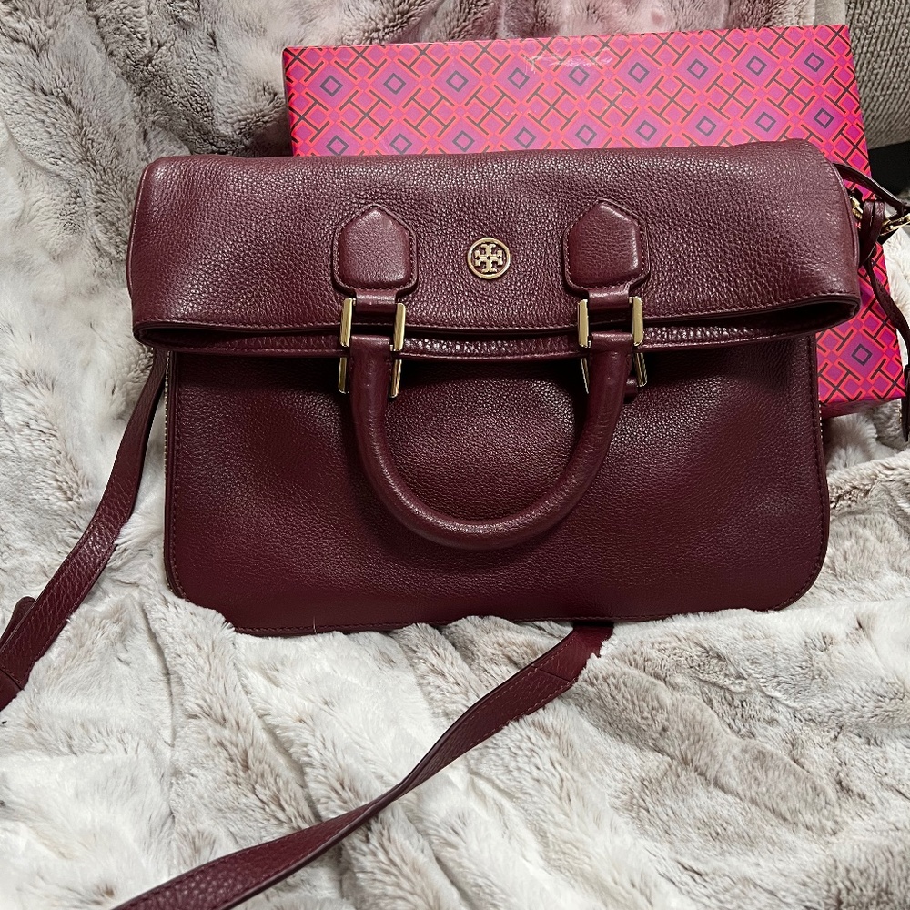 Tory Burch Burgundy Crossbody Bag
